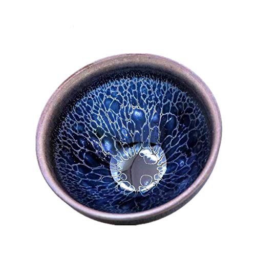 【茶道具】天目台茶碗セット　中村湖彩　淡々斎好　叩黒内青塗　草山　油滴　天目茶碗 茶道具】天目台茶碗セット中村湖彩淡々斎好叩黒内青塗草山油滴天目茶碗